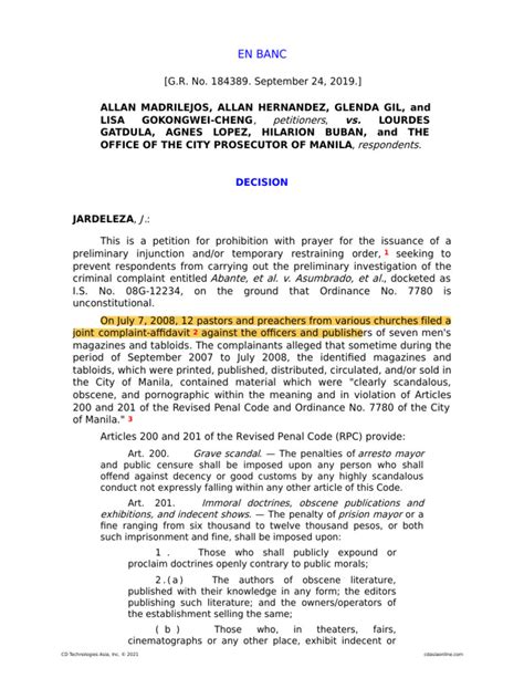 public scandal meaning in tagalog|G.R. No. 184389 .